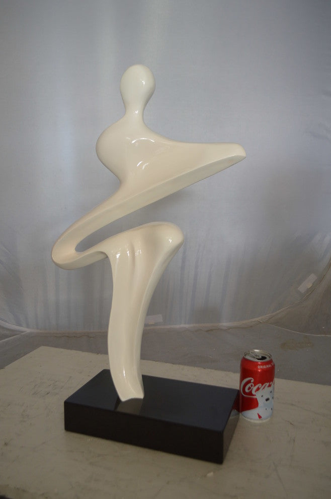 Modern Art Windy Day Resin Statue -  Size: 15"L x 6"W x 24"H.