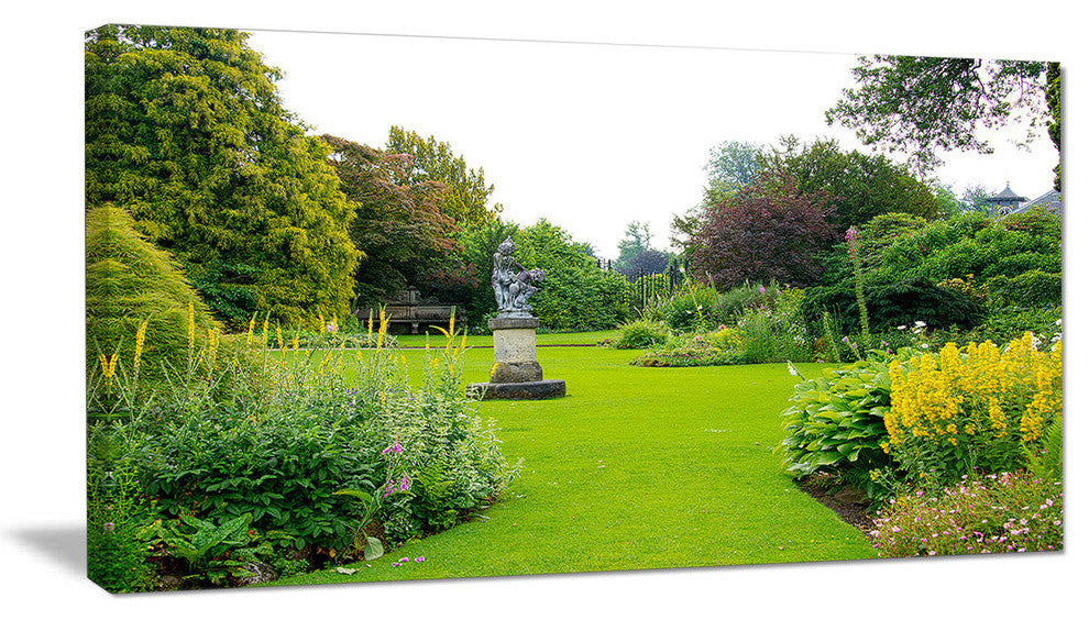 Plant and Flowers in Garden, Landscape Canvas Art Print, 60"x28"