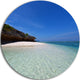 Gorgeous Blue Beach During Summer, Seascape Disc Metal Artwork, 11"