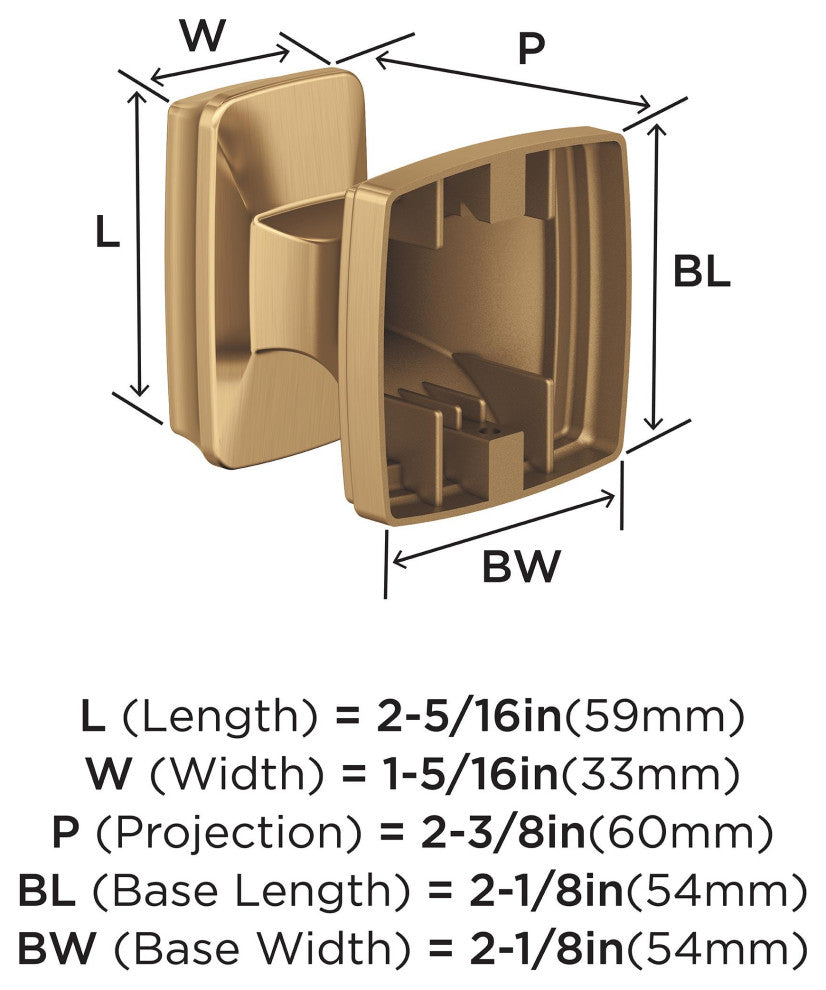 Revitalize Traditional Single Robe Hook, Champagne Bronze