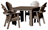 Muskoka 5-Piece Square Bistro Dining Set, Weathered Acorn