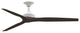 Fanimation Spitfire 64" Fan, matte White Motor, Dark Walnut Wood Blades
