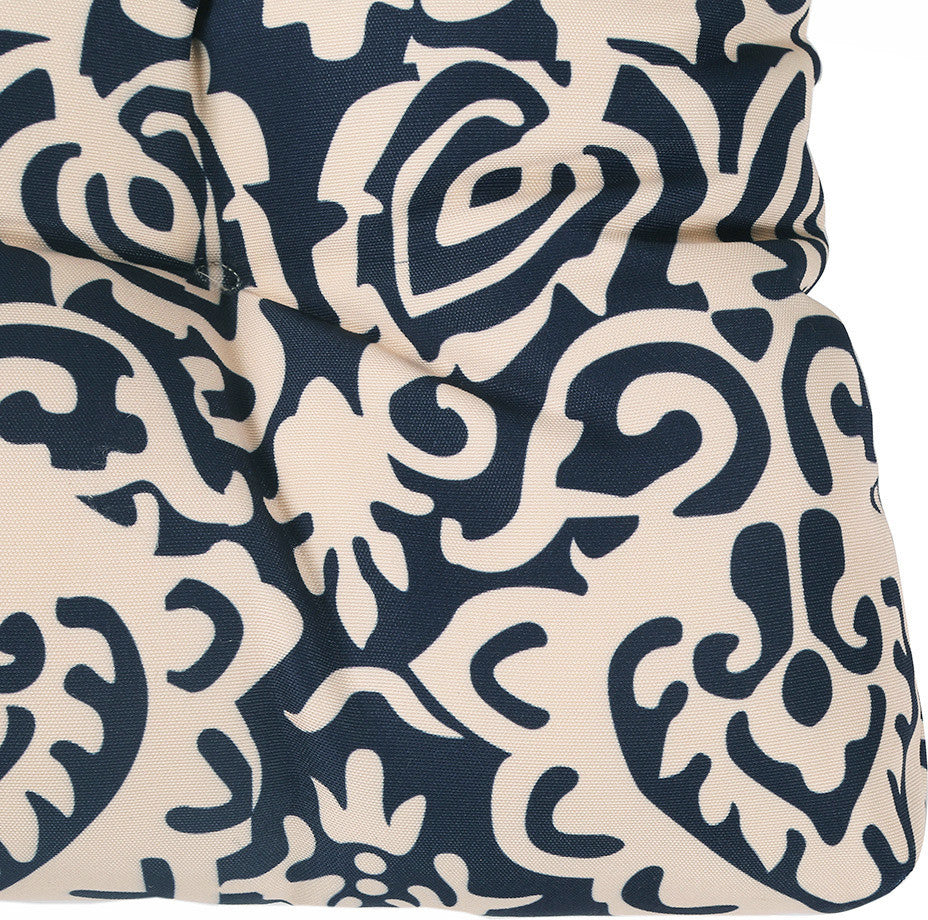 LNC Indoor Seat Cushions Outdoor Dining Chair Cushion Medallion Indigo, Set of 2