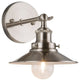 Andante Wall Sconce with Bulb, Brushed Nickel