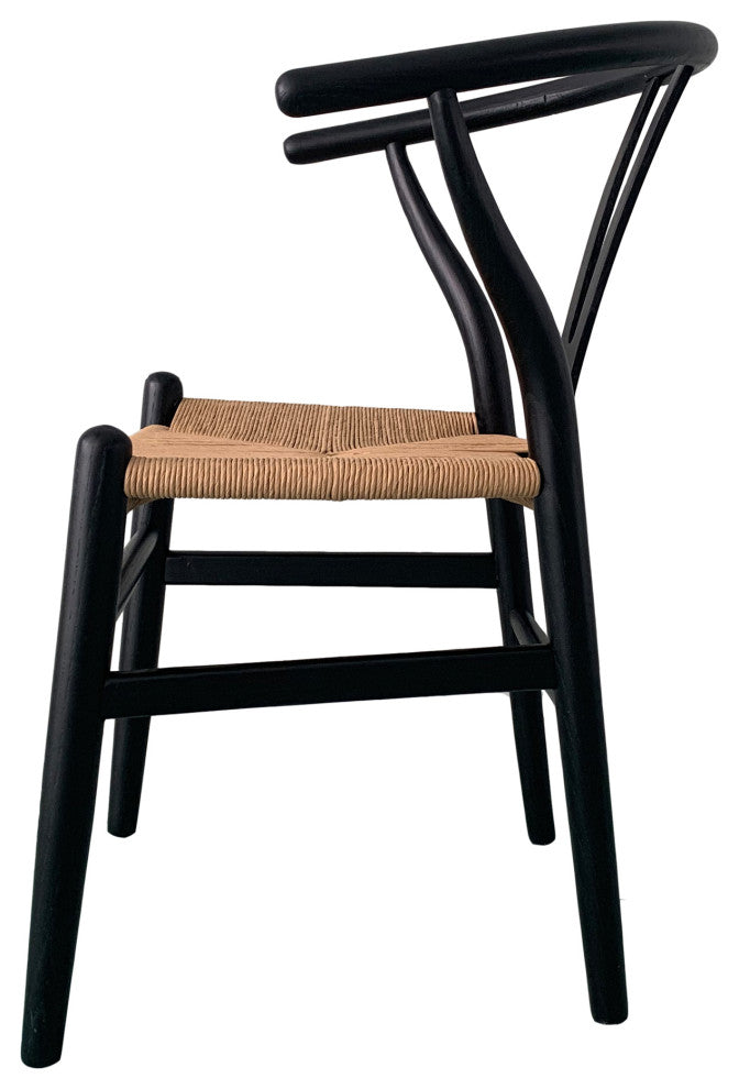 Ventana Dining Chair Black And Natural, Set of 2