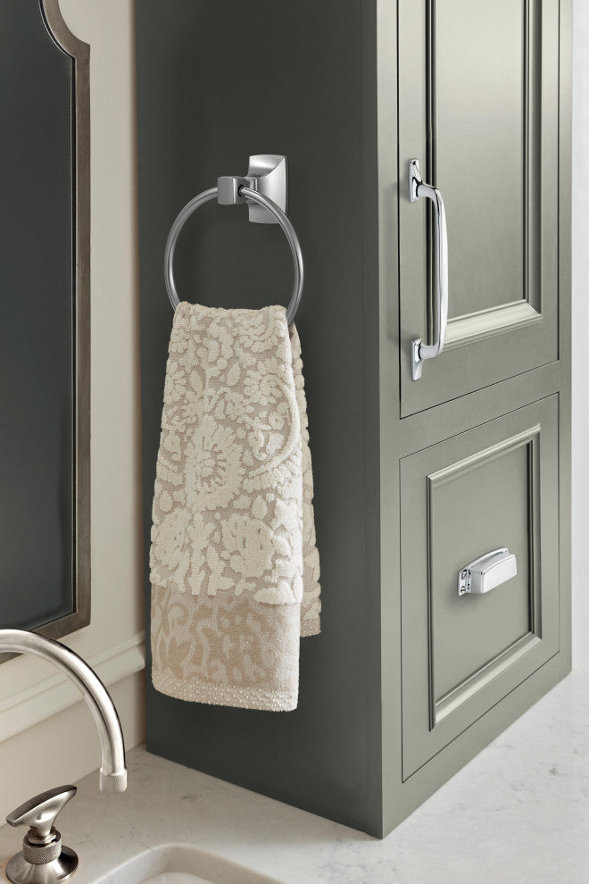 Amerock Highland Ridge Transitional Towel Ring, Chrome