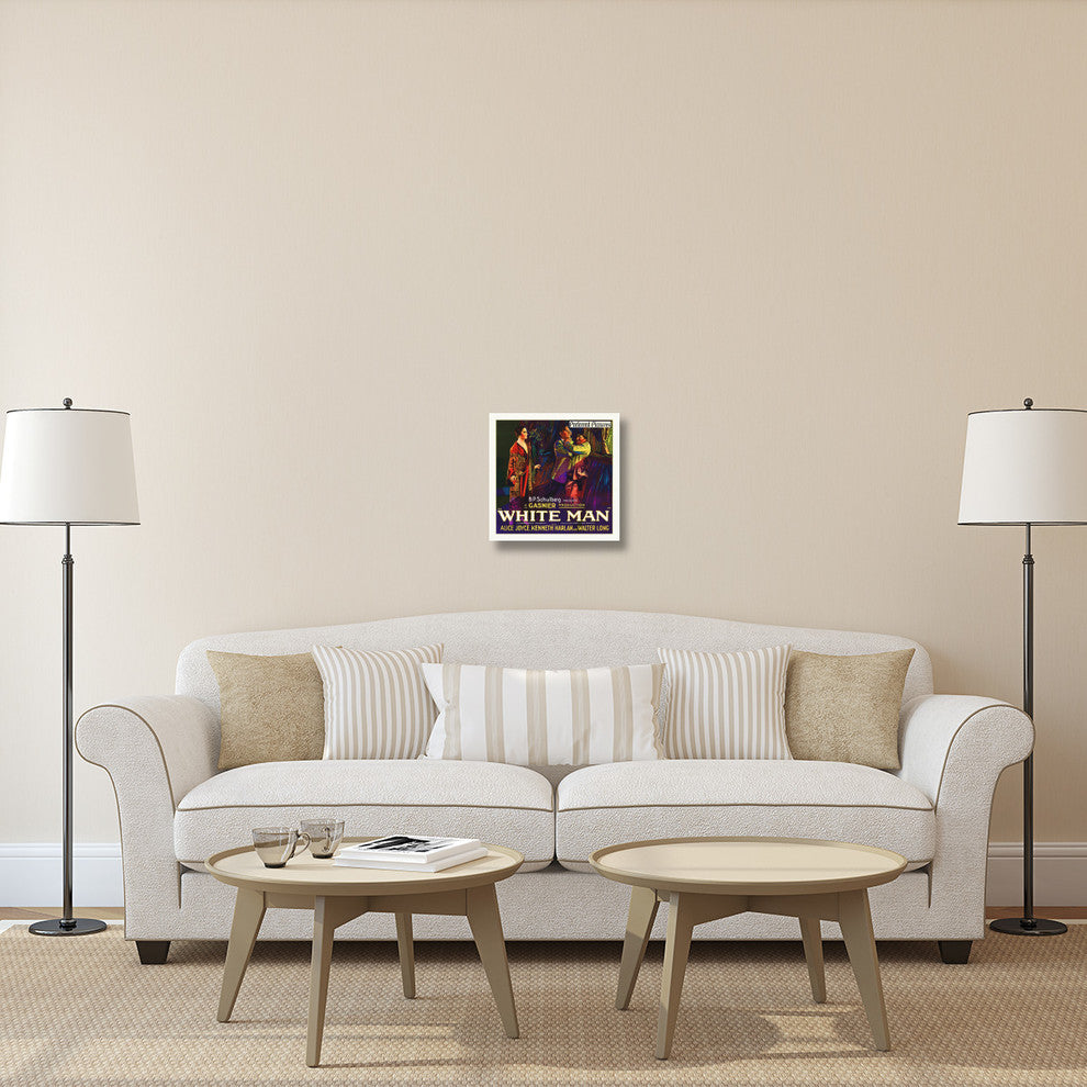 "White Man, 1924" Stretched Canvas Giclee by Hollywood Photo Archive, 18"x18"
