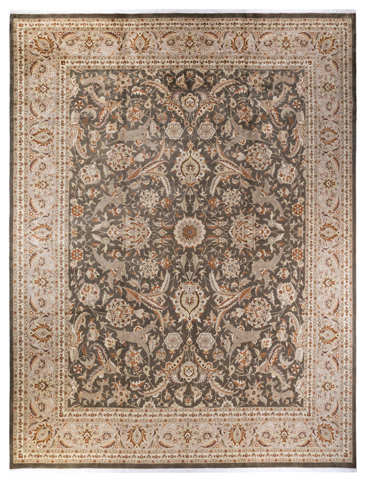 Mogul, One-of-a-Kind Hand-Knotted Area Rug Brown, 12' 1" x 15' 5"