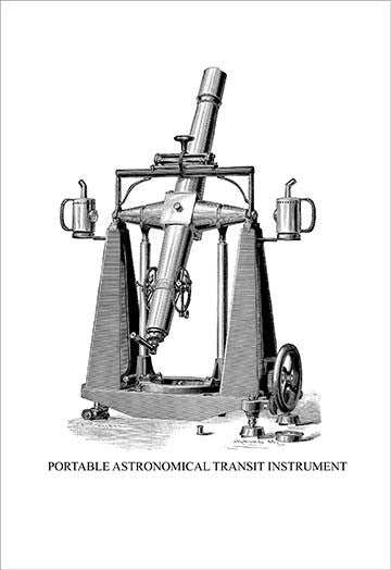 Portable Astronomical Transit Instrument- Canvas Poster 20" x 30"