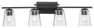 Iris Four Light Vanity in Black