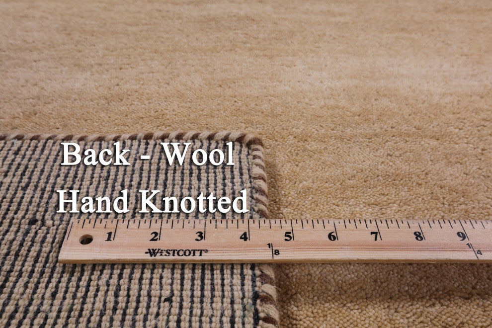 6' Square Hand-Knotted Persian Gabbeh Rug Q4290