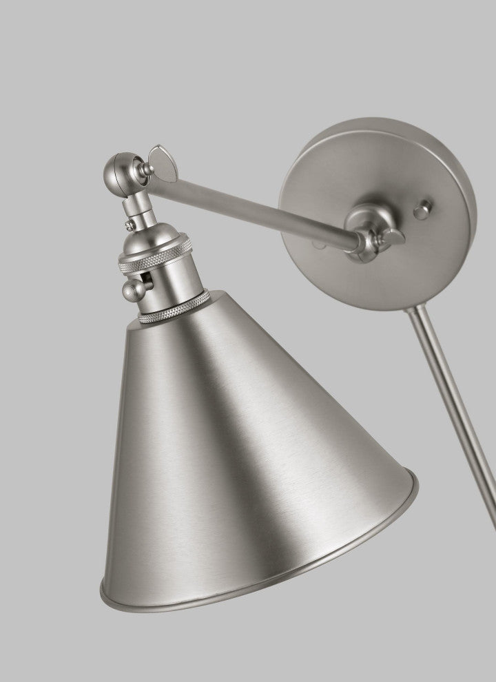 Salem Single Arm One Light Sconce, Brushed Nickel