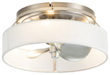 Whose Lamp 12.6" Modern Sand Nickel Small Flush Mount Ceiling Fan