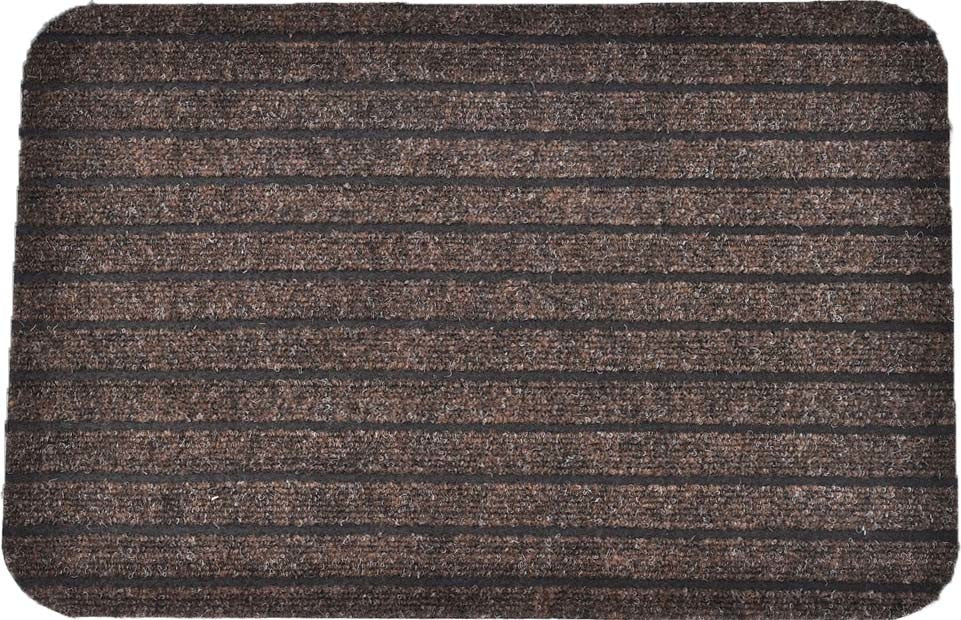 Outdoor Front Door Mat Chloe Polypropylene Latex Rug 24x16 Brown
