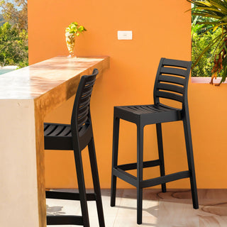 Compamia Ares Resin Barstool Black, Set of 2