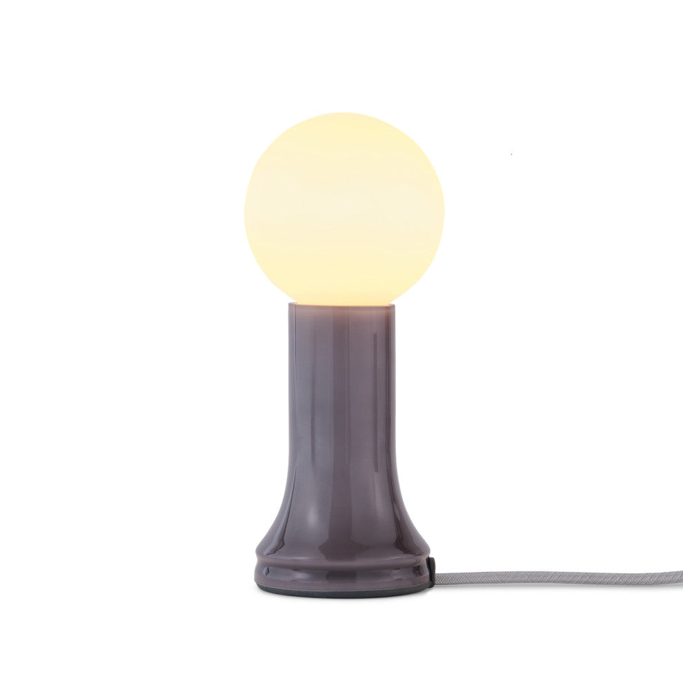 Shore Table Lamp Smoke Grey with G95 LED Bulb