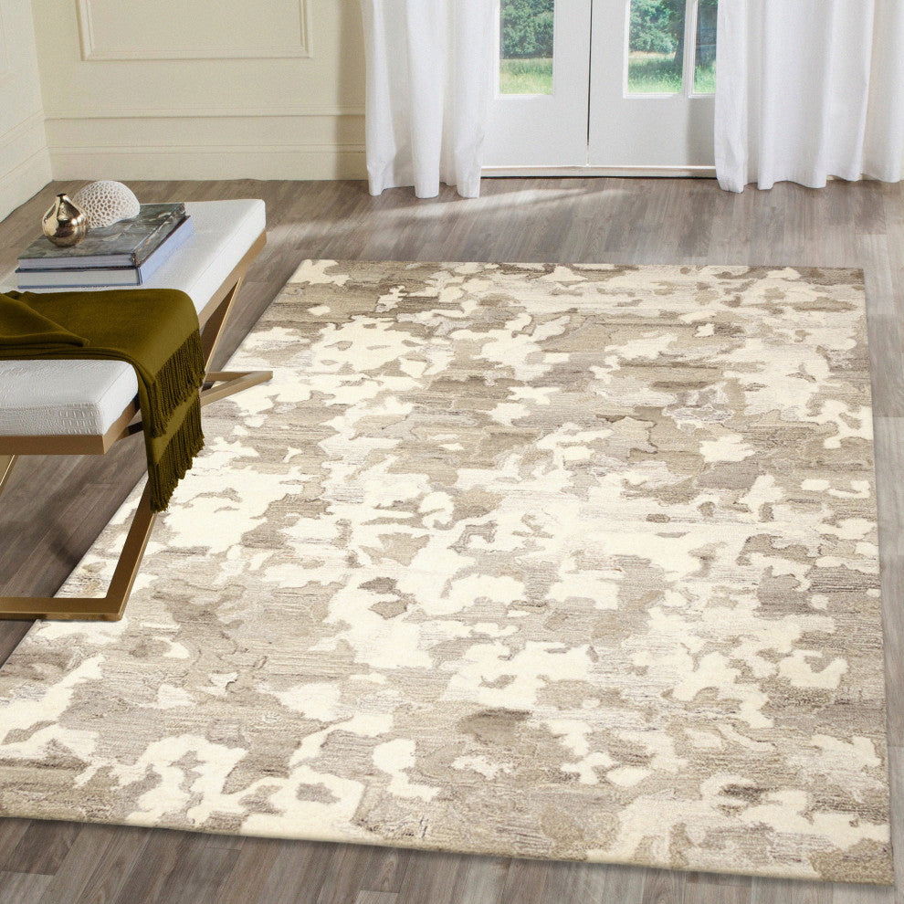 Hana Abstract Indoor Rug, Natural, 5'x7'6"
