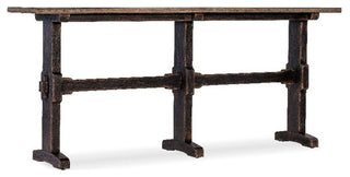 Americana Trestle Wood Console Table in Black by Hooker Furniture
