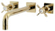 KS6022BEX Wall Mount Tub Faucet, Polished Brass