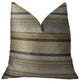 Lexington Park Taupe and Brown Handmade Luxury Pillow, 16"x16"
