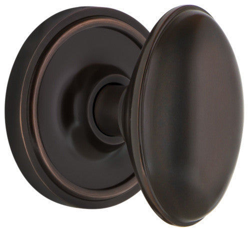 Classic Rosette Passage Homestead Knob, Timeless Bronze