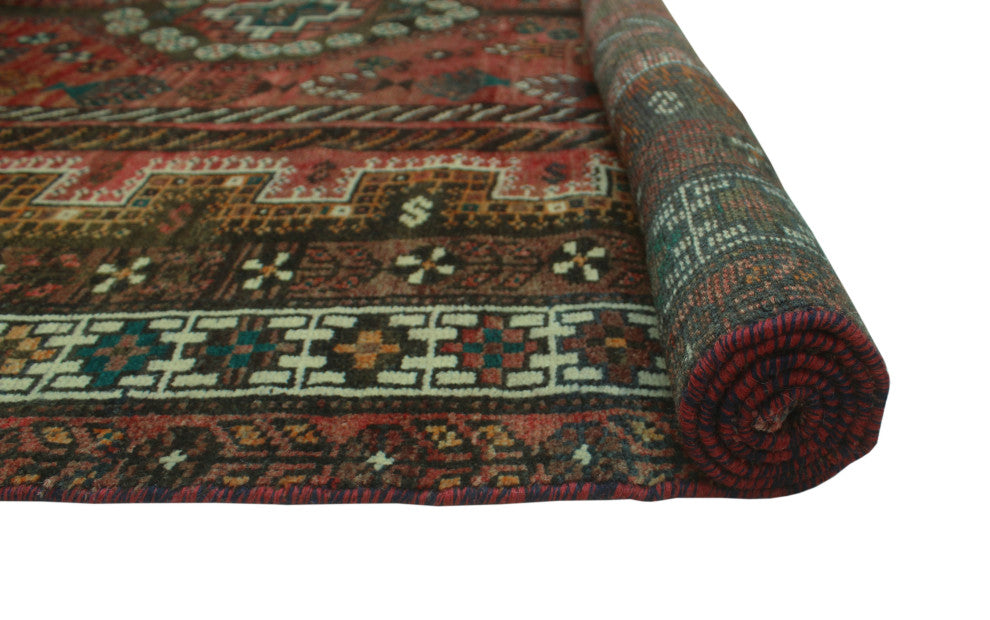 Fine Vintage Distressed Brisenia Rust Rug