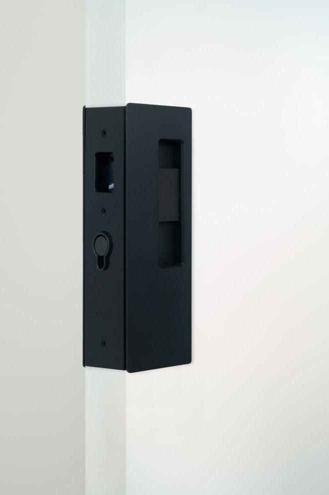 Ke Lock Cavilock CL400C-KE-34-LH Magnetic Keyed Entry Pocket Door Lock, Black