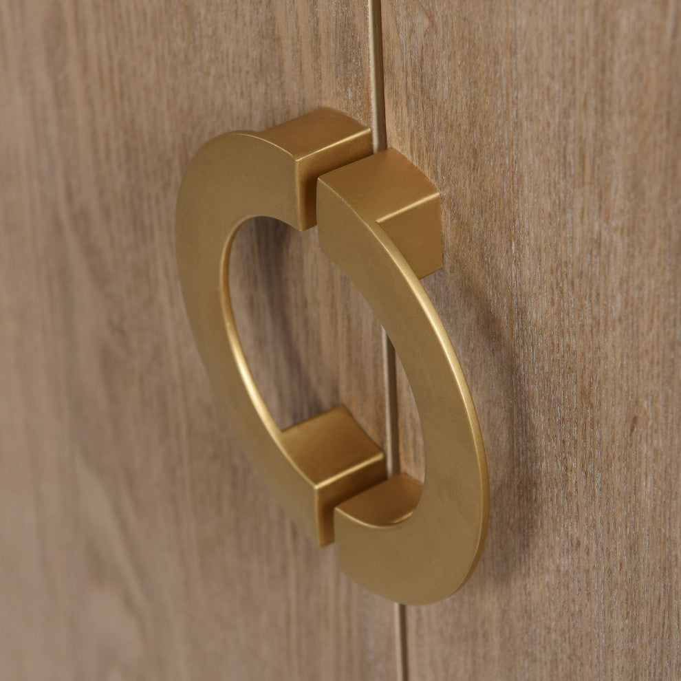Close-up on door hardware with white background.