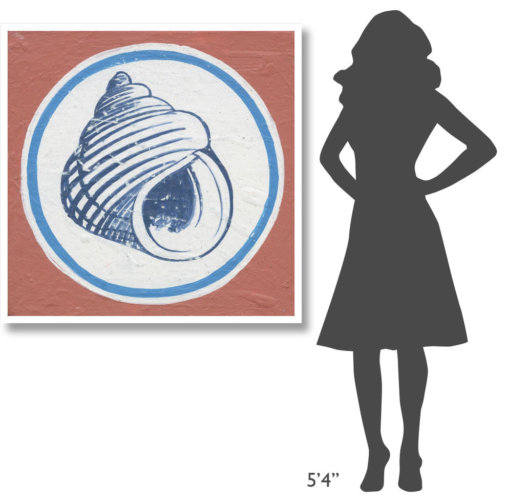 "Summer Shells III" Digital Paper Print by Kathrine Lovell, 42"x42"