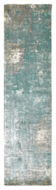 3" x 10" Blue and Gray Abstract Pattern Indoor Runner Rug