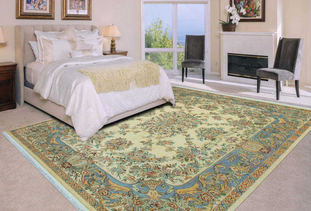 Pak-Persian Delmer Ivory/Gray Rug, 9'0x12'1