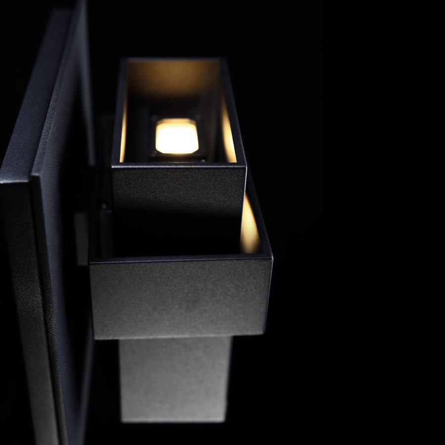 Pandora 9" LED Outdoor Wall-Light 3000K, Black