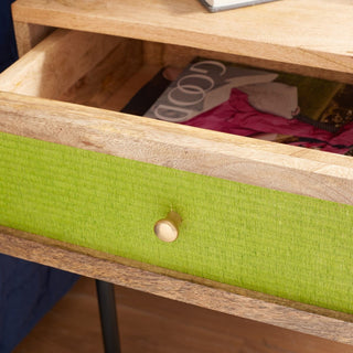 Safavieh Bahiti 1 Drawer Nighstand, Natural/Black