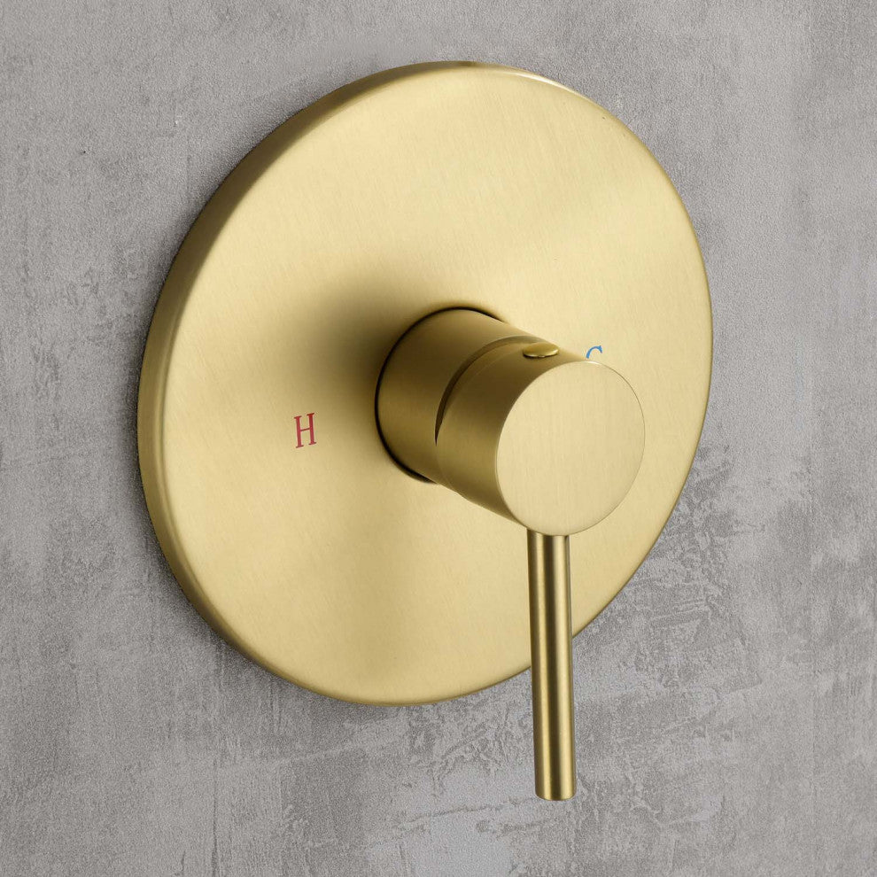 Givingtree Wall Mounted Shower Faucet with High Pressure 10-in,Gold