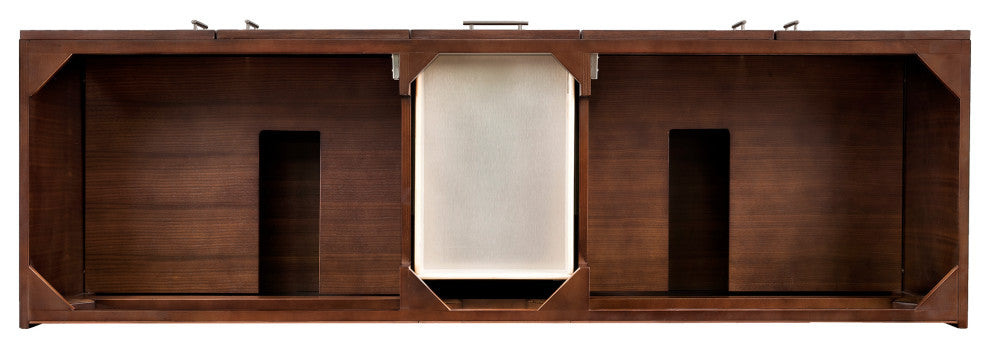Metropolitan 72" Double Vanity, American Walnut, Classic White Quartz Top