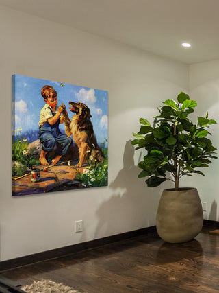 "Best Friends" Painting Print on Canvas by Curtis