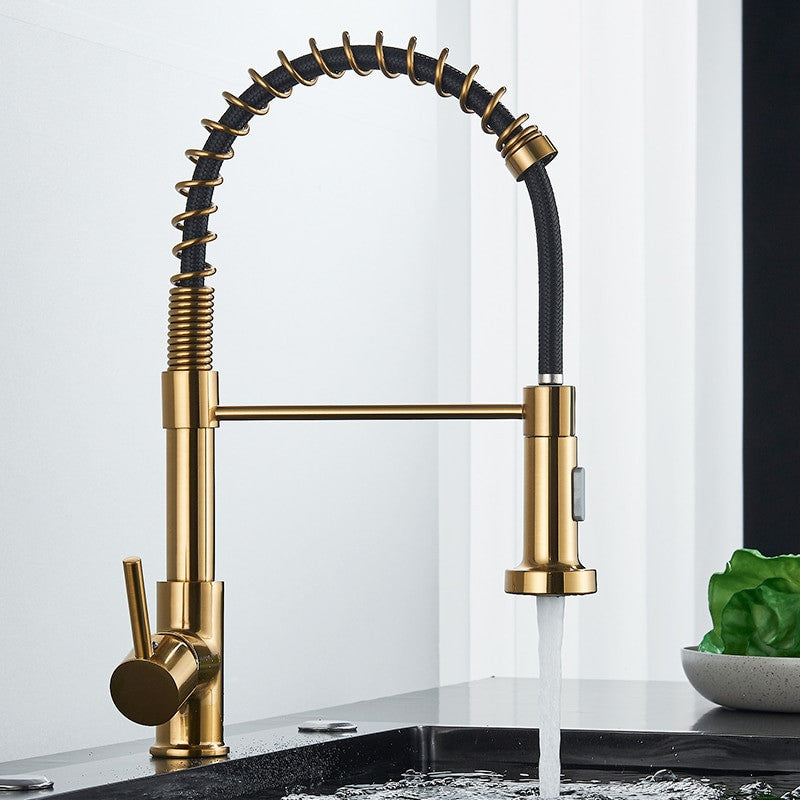 Pull Down Spring Spout Kitchen Faucet
