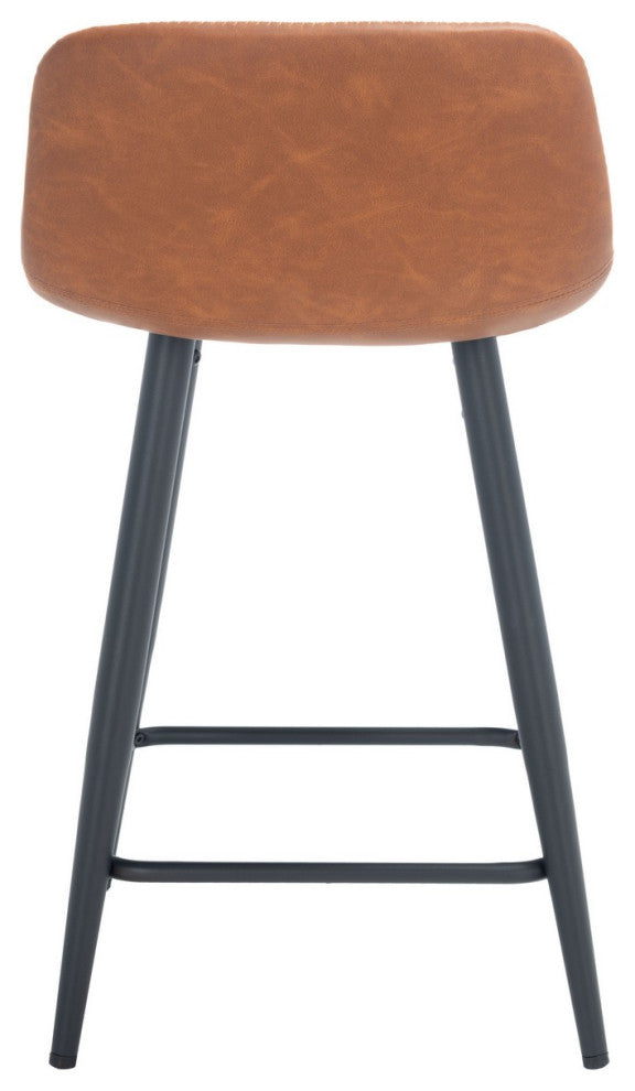 Safavieh Asena Counter Stool, Cigar/Black