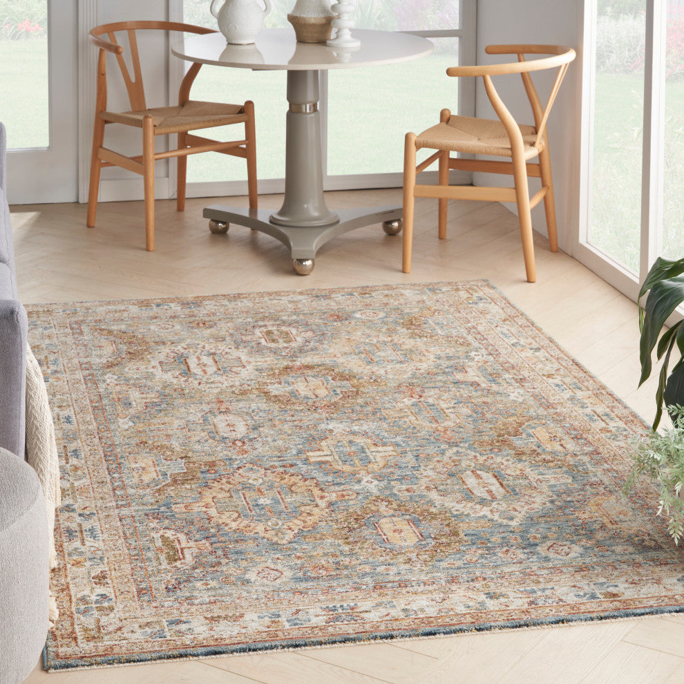Nourison Home 5'3"x7'8" Petra Blue Area Rug