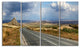 Road in East Kazakhstan Panorama, Landscape Canvas Art Print, 48"x28", 4 Panels