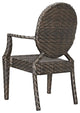 Side Dining Chair Table Set, Rattan, Wicker, Brown, Modern, Outdoor Patio Cafe
