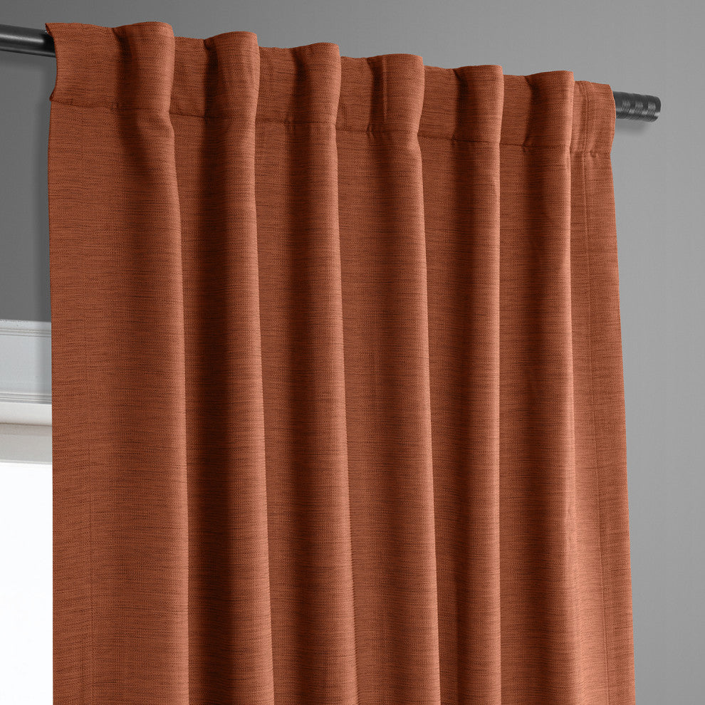 Persimmon Bellino Blackout Room Darkening Curtain Single Panel, 50"x63"