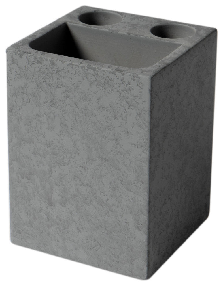 ALFI brand ABCO1019 5 Piece Solid Concrete Gray Matte Bathroom Accessory Set
