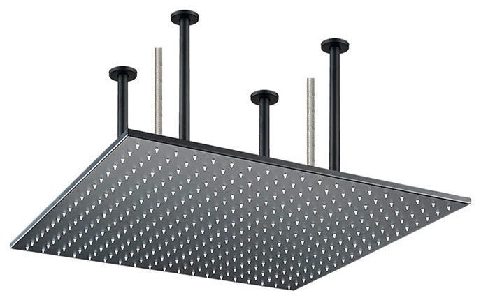 Formia 20" Digital Mist Rainfall Shower System With 6 Body Jets, Matte Black