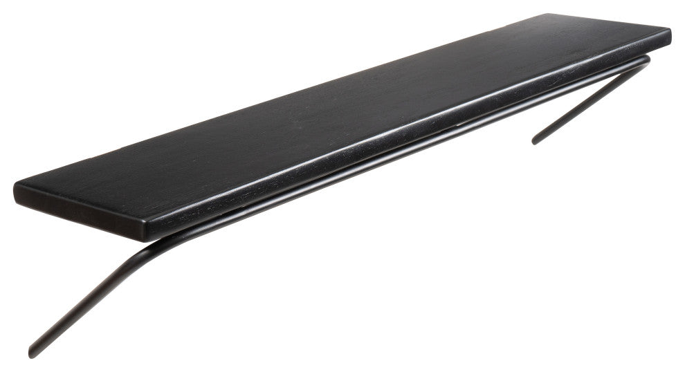 Venice Wall Mounted Shelves, Black, 36"