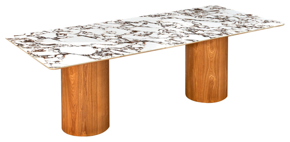 Tamara Marble Ceramic Rectangular Dining Table