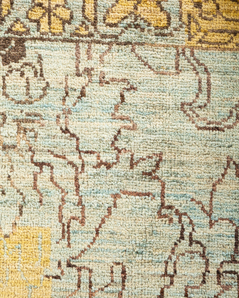 Eclectic, One-of-a-Kind Hand-Knotted Area Rug Brown, 10'0"x13'3"
