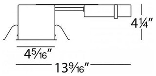 4in Low Voltage Remodel Housing, Aluminum