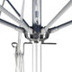 11' Fiberglass Umbrella Silver Anodized, Pacific Blue, 11'