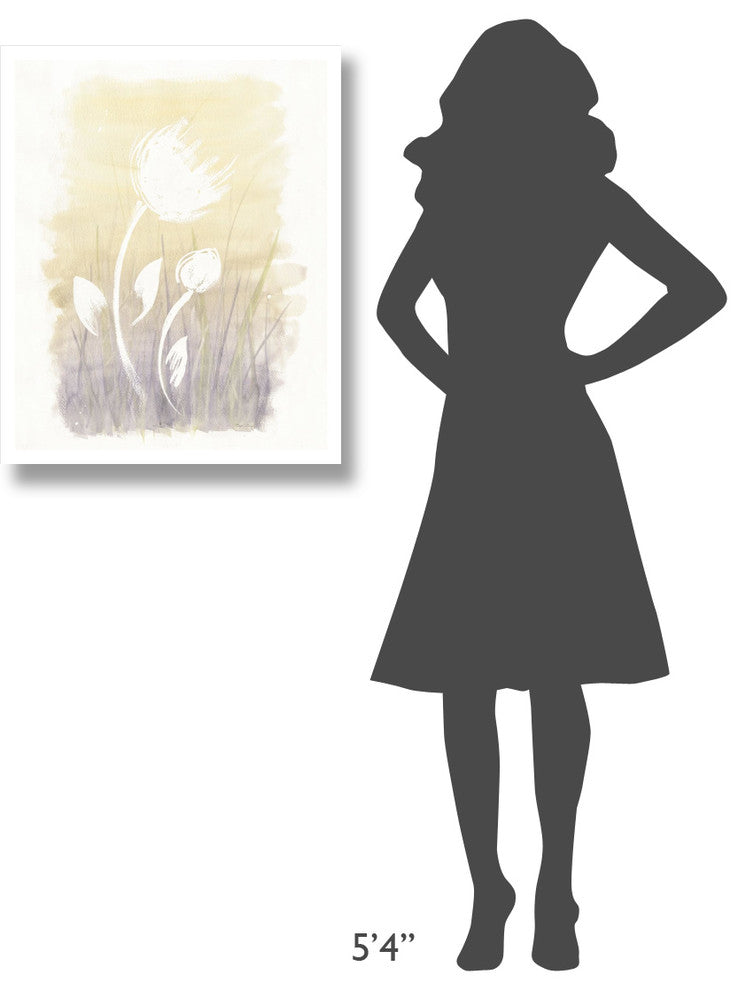 "Floral Silhouette I" Digital Paper Print by Elyse DeNeige, 24"x30"